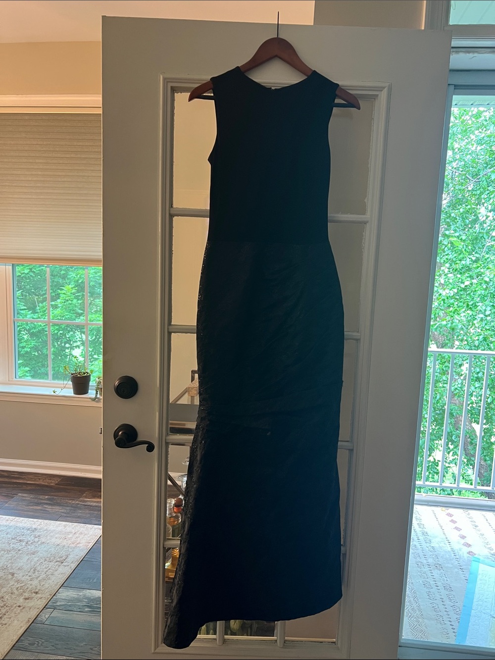 David Meister Black Sleeveless Maxi Dress
